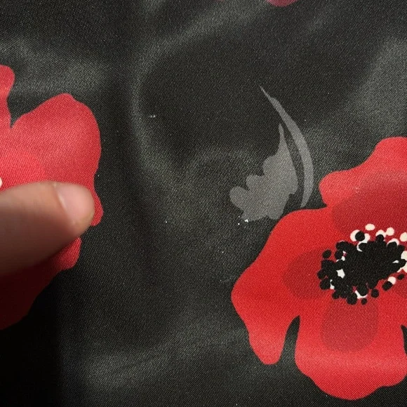 Kate Spade Black Red Floral Poppy Large Backpack Bag-pre-owned. - Picture 15 of 16